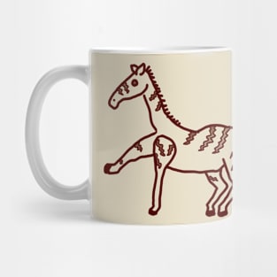 Sepia Zebra Doodle Mug